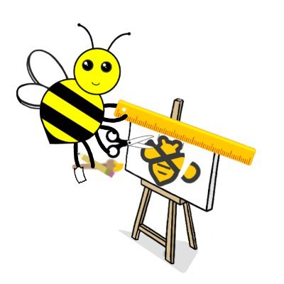 Image credit: Faire Soule-Reeves. Also the Beeminder founders made Faire Soule-Reeves. A bee working on the Infinibee logo